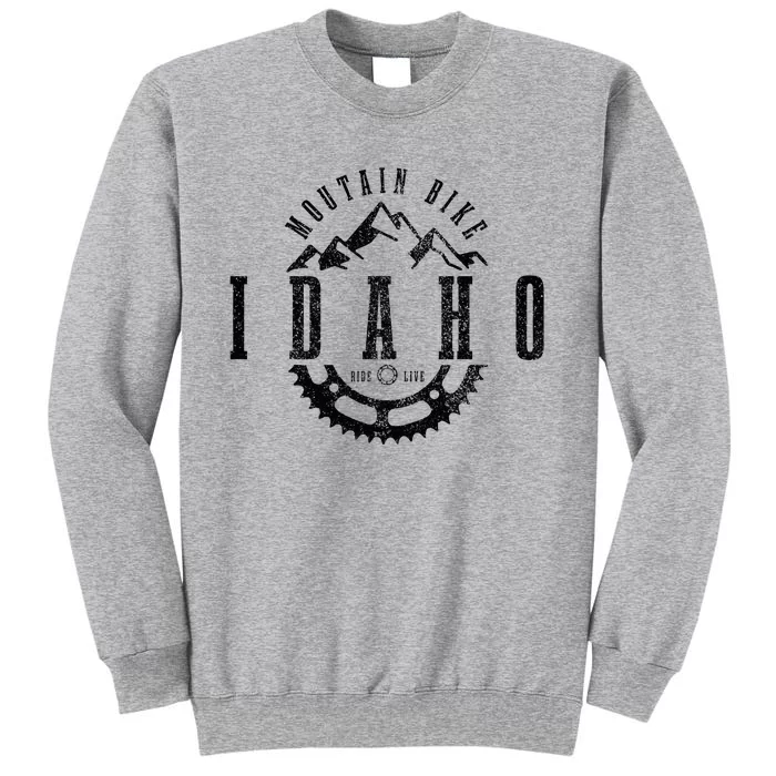 Mountain Bike Idaho Mtb Downhill Biking Vintage Biker Tall Sweatshirt