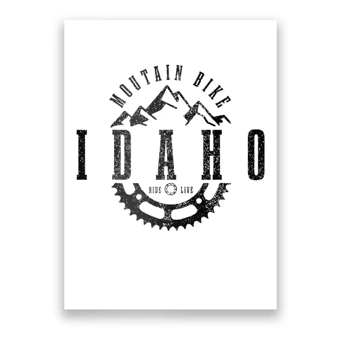 Mountain Bike Idaho Mtb Downhill Biking Vintage Biker Poster