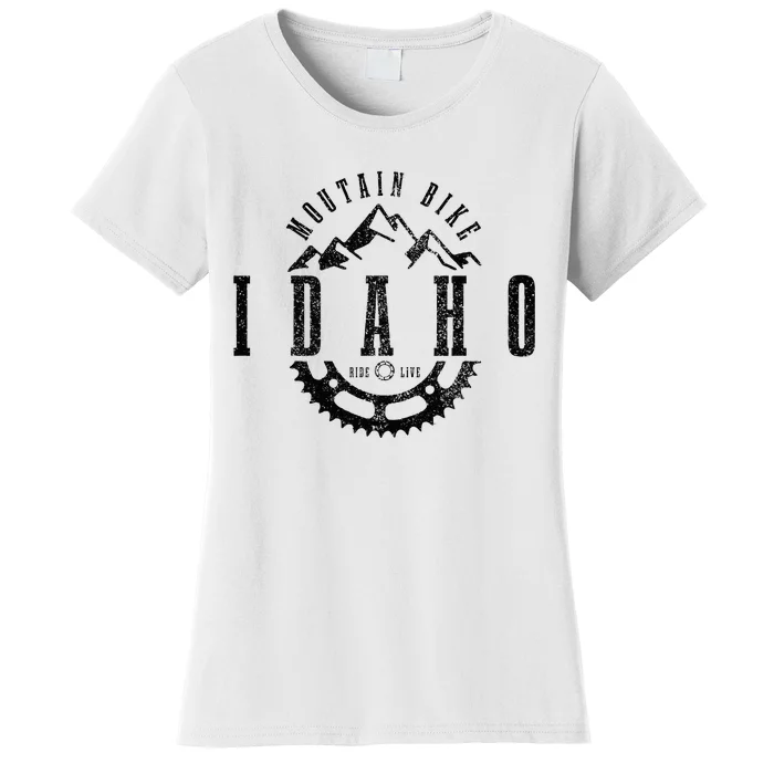 Mountain Bike Idaho Mtb Downhill Biking Vintage Biker Women's T-Shirt