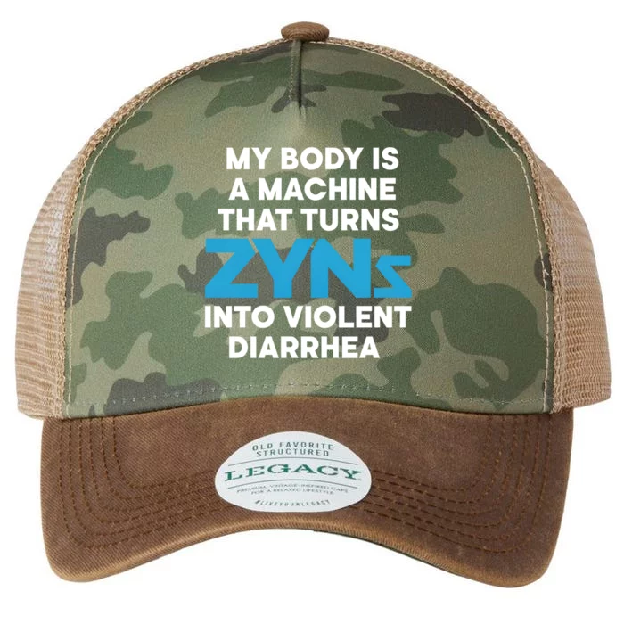 My Body Is A Machine That Turns Zyns Into Violent Diarrhea Legacy Tie Dye Trucker Hat