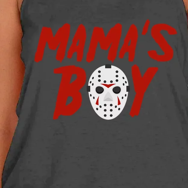 Mama´S Boy I Wish It Was Friday Halloween Women's Knotted Racerback Tank