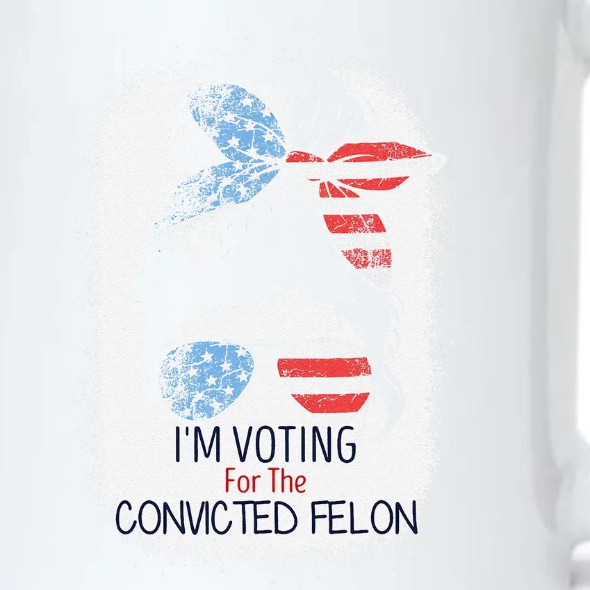 Messy Bun IM Voting For The Convicted Felon Black Color Changing Mug