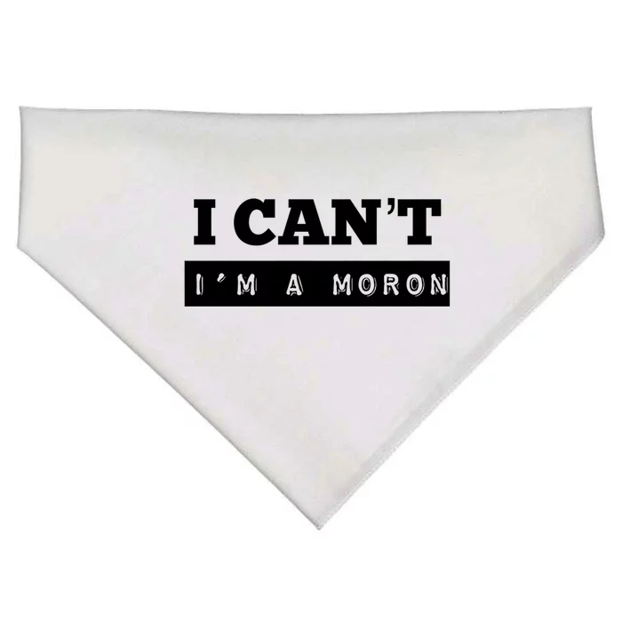 Moron Baseball I Can’T I’M A Moron USA-Made Doggie Bandana