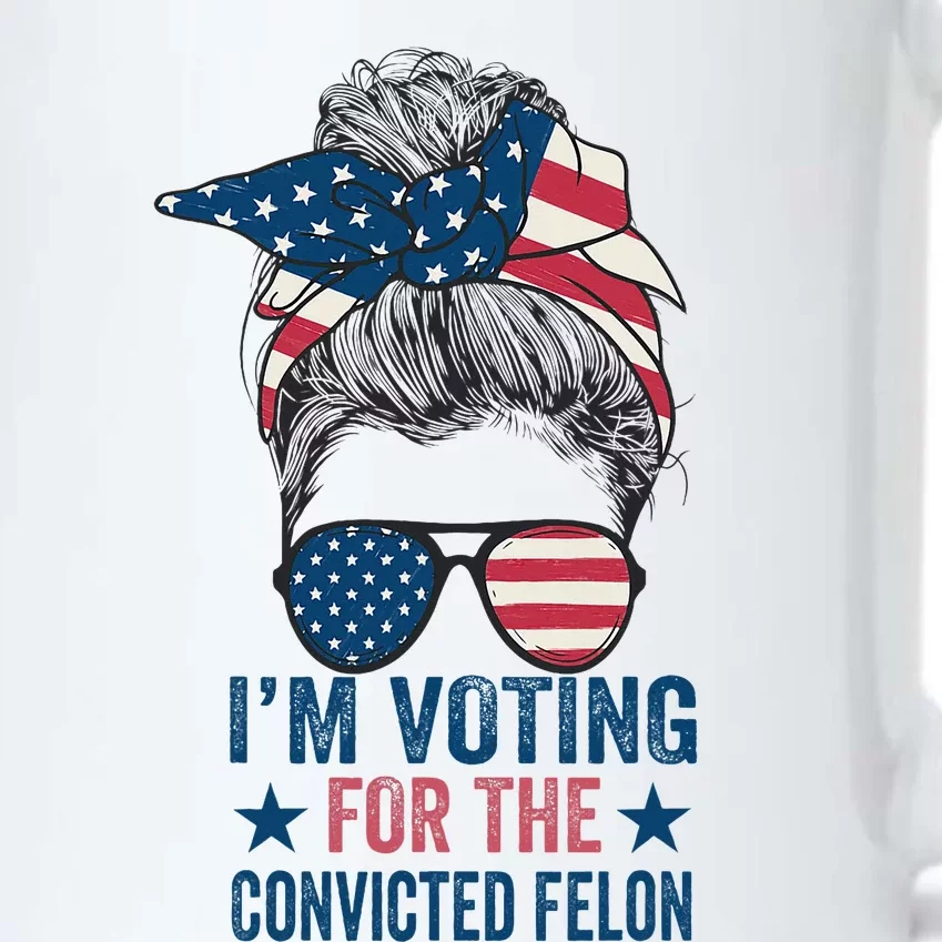 Messy Bun IM Voting For The Convicted Felon Black Color Changing Mug