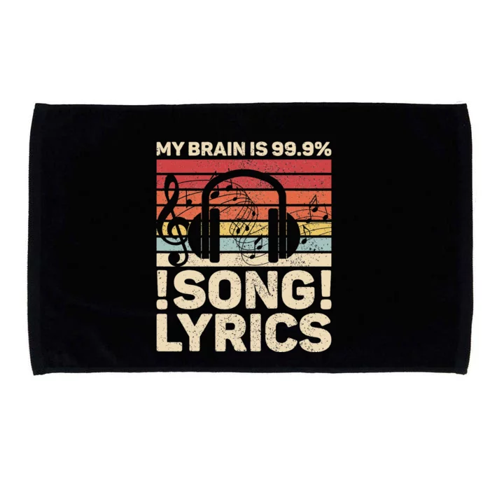 My Brain Is 99.9 Song Lyrics EDM Music Lovers DJ Musician Microfiber Hand Towel