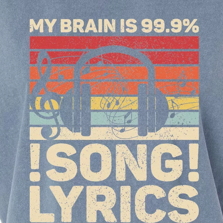 My Brain Is 99.9 Song Lyrics EDM Music Lovers DJ Musician Garment-Dyed Women's Muscle Tee