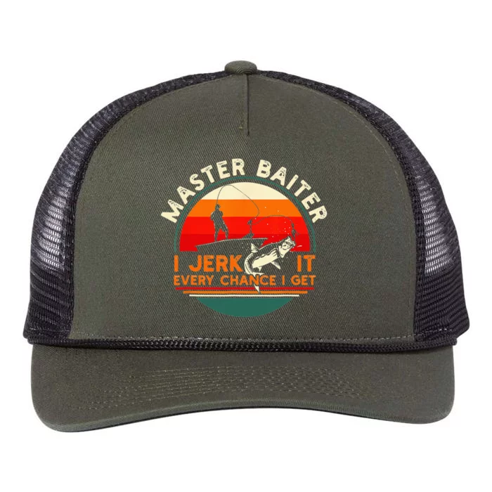 Master Baiter I’m Always Jerking My Rod For A Fishing Retro Rope Trucker Hat Cap