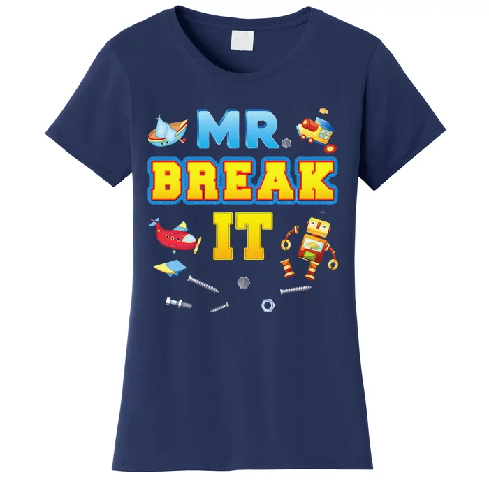 Mr. Break It Fix Matching Son & Father Day Dad Papa Daddy Women's T-Shirt