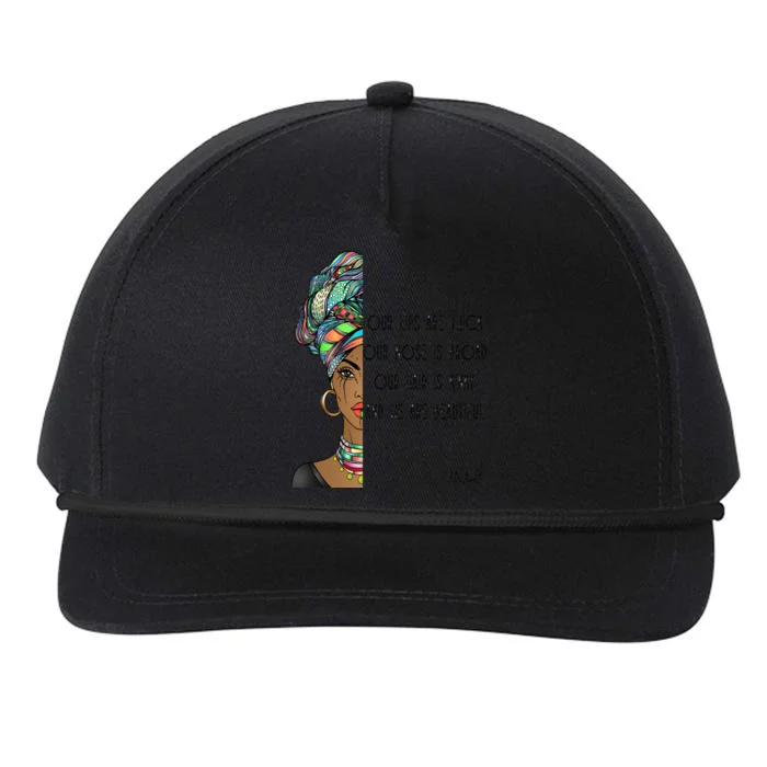 Moctwet Black Is Beautiful Slogan Gift Snapback Five-Panel Rope Hat