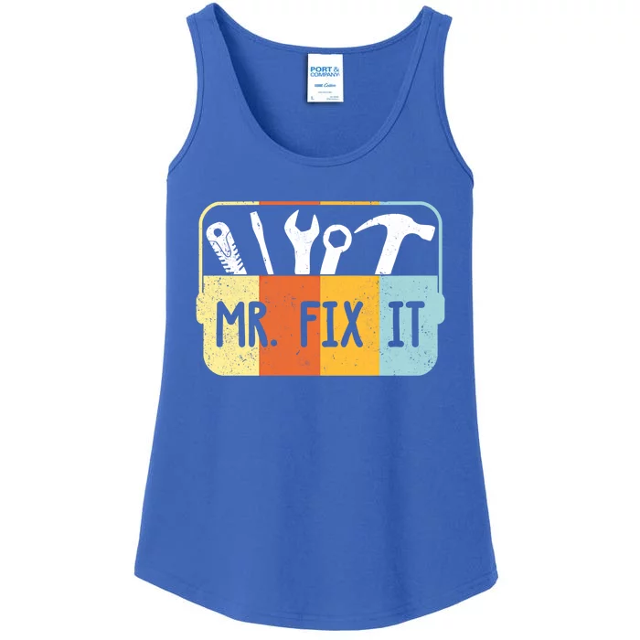 Mr Break It Mr Fix It Funny Dad And Son Matching Fathers Day Cool Gift Ladies Essential Tank