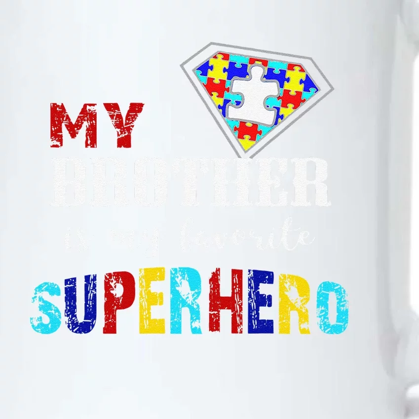 My Brother Is My Favorite Superhero Autism Awareness Gifts Black Color Changing Mug