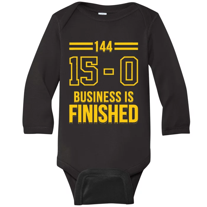 Michigan Business Is Finished 144 15 0 Baby Long Sleeve Bodysuit