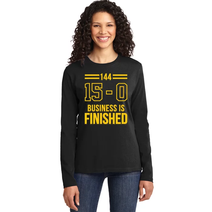 Michigan Business Is Finished 144 15 0 Ladies Long Sleeve Shirt