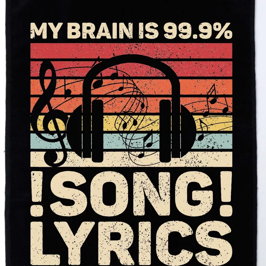 My Brain Is 99.9% Song Lyrics EDM Music Lovers Platinum Collection Golf Towel