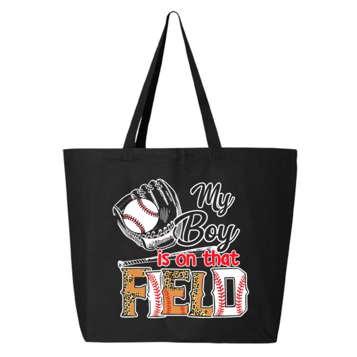 My Boy Is On That Field Baseball Leopard 25L Jumbo Tote