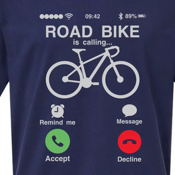 My Bike Is Calling I Have To Go Bike Road Bike Gift Road Cyling Sueded Cloud Jersey T-Shirt