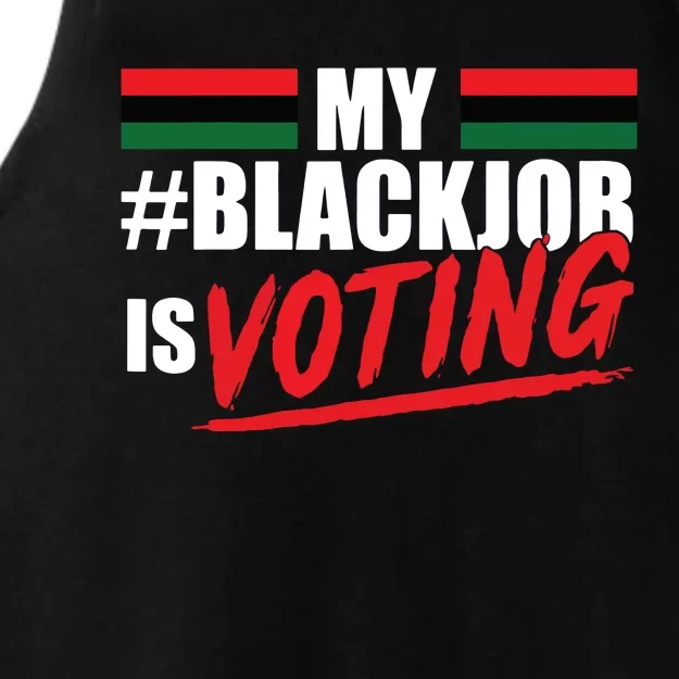 My Black Job Is Voting Ladies Tri-Blend Wicking Tank