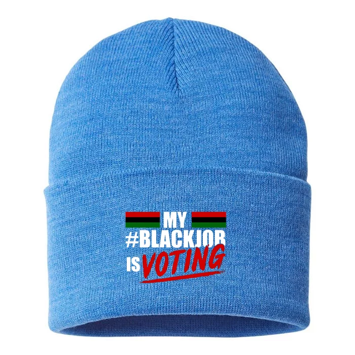 My Black Job Is Voting Sustainable Knit Beanie