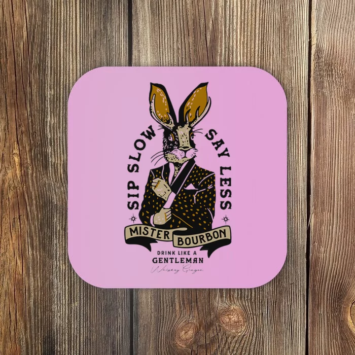 Mister Bourbon Jackalope Drink Like A Gentleman Sip Slow Coaster