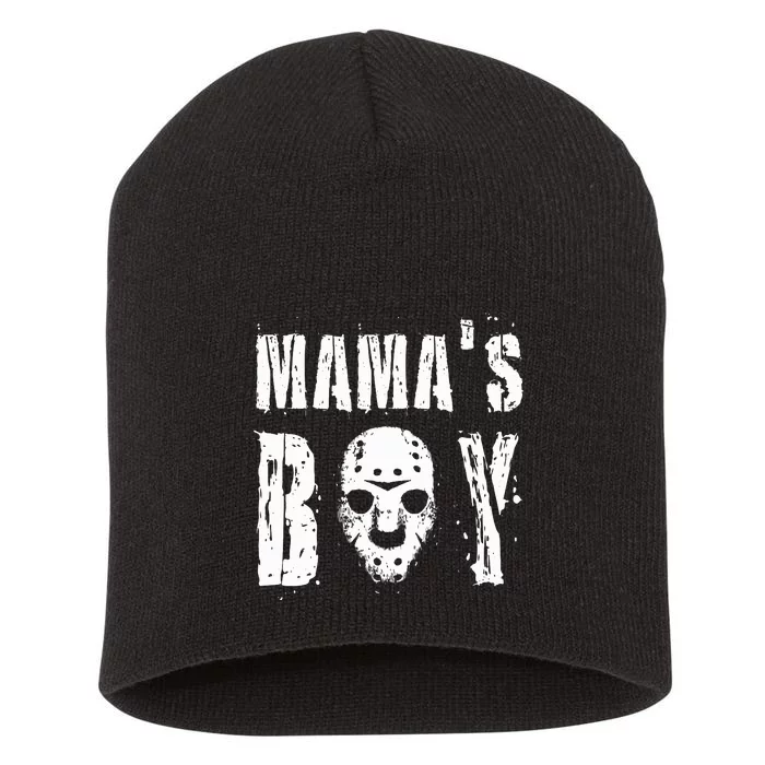 Mama's Boy Jason Hockey Mask Halloween Horror Movie Face Short Acrylic Beanie