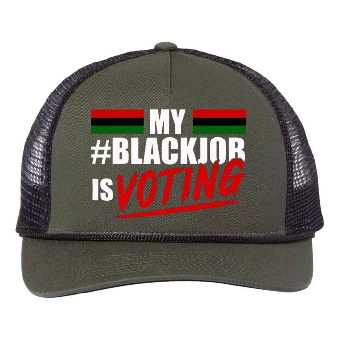 My Black Job Is Voting Retro Rope Trucker Hat Cap