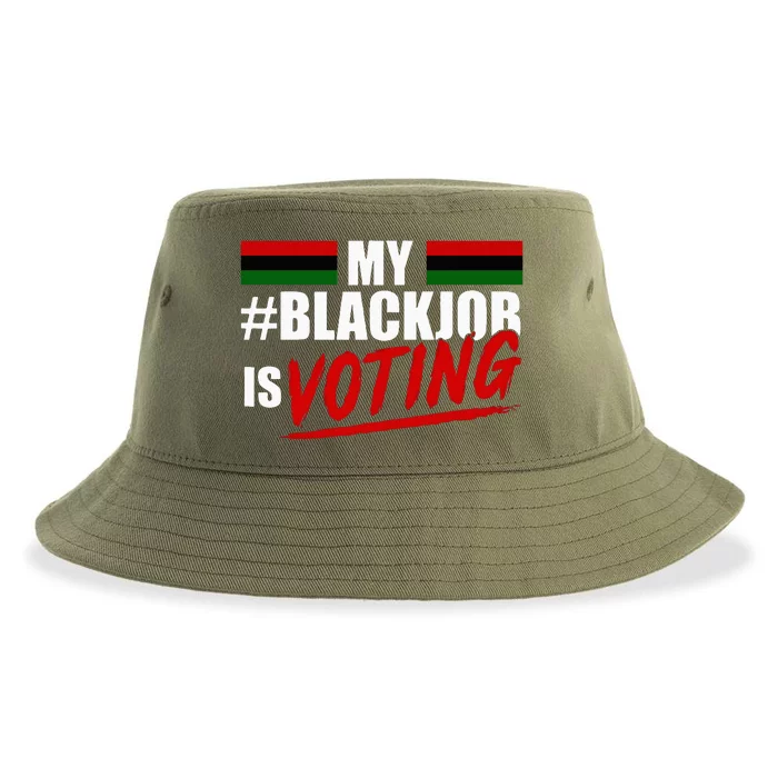 My Black Job Is Voting Sustainable Bucket Hat