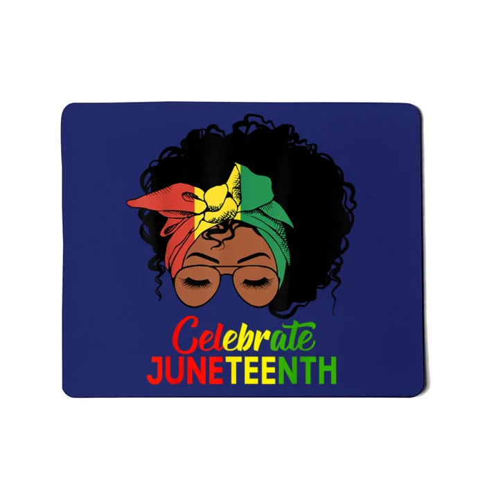 Messy Bun Juneteenth Celebrate Independence Day Mousepad