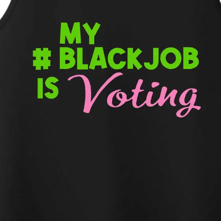 My Black Job Is Voting America Usa Biden Trump Gift Performance Tank