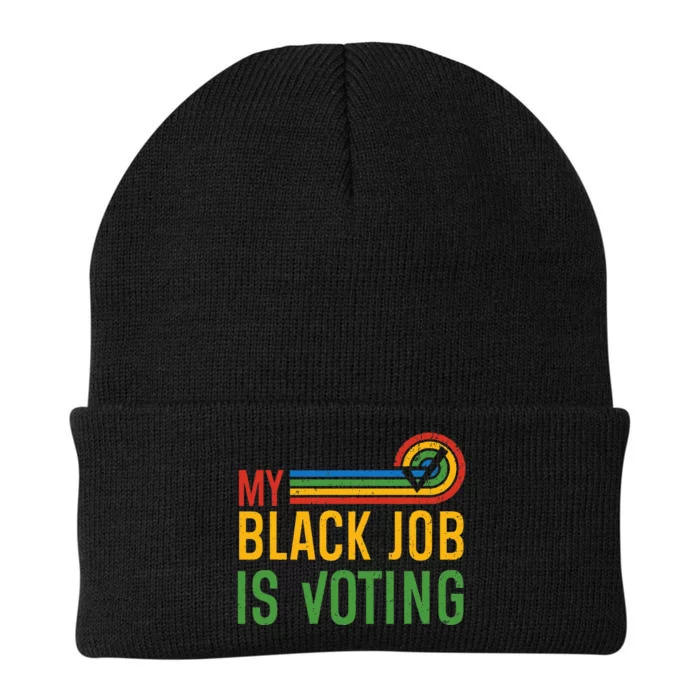 My Black Job Is Voting Election 2024 Knit Cap Winter Beanie