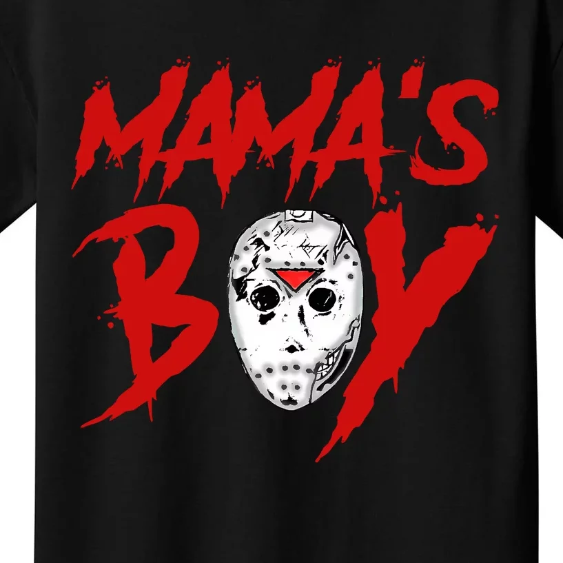 Mama’S Boy Jason Mask Halloween Mama’S Boy Halloween Kids T-Shirt