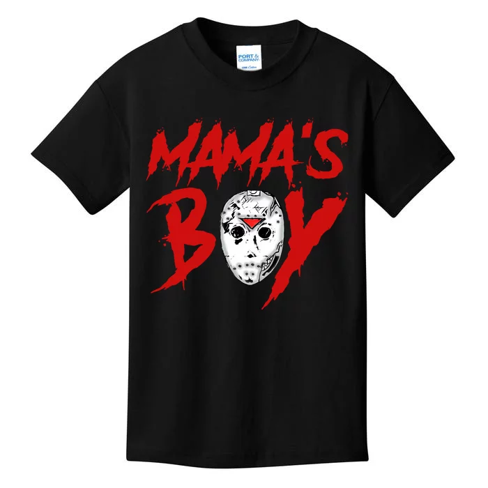 Mama’S Boy Jason Mask Halloween Mama’S Boy Halloween Kids T-Shirt