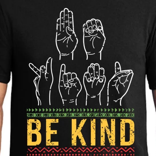 Melanin Be Kind Sign Language Asl Hand Talking Interpreter Gift Pajama Set