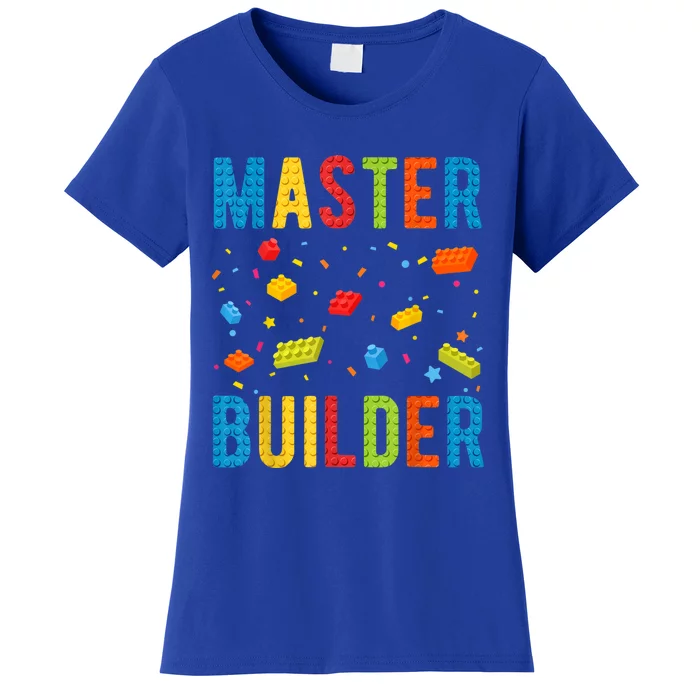 Master Builder Kids Building Blocks Brick Builder Women's T-Shirt