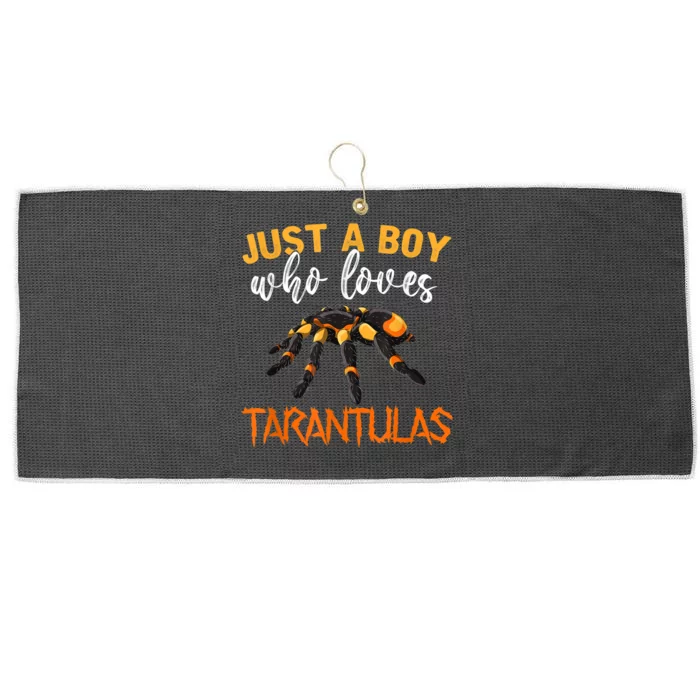 Men Boys Kids Just A Boy Who Loves Tarantulas Spider Large Microfiber Waffle Golf Towel