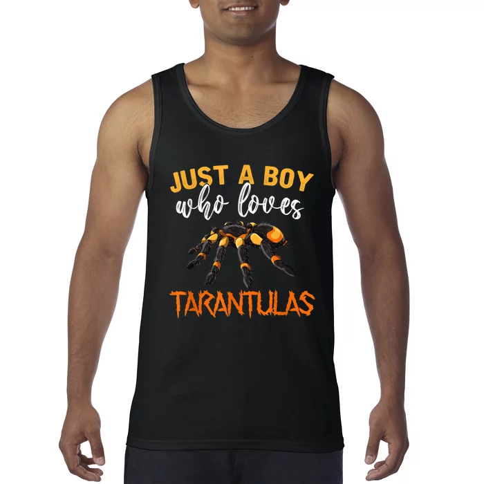 Men Boys Kids Just A Boy Who Loves Tarantulas Spider Tank Top