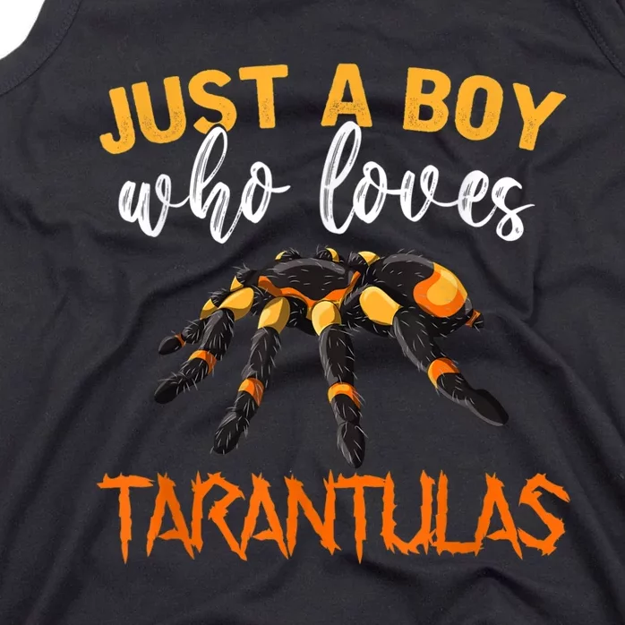 Men Boys Kids Just A Boy Who Loves Tarantulas Spider Tank Top