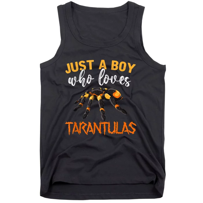 Men Boys Kids Just A Boy Who Loves Tarantulas Spider Tank Top