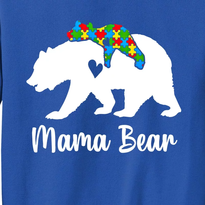 Mama Bear Love Support Autism Awareness Bear Family Cute Gift Sweatshirt