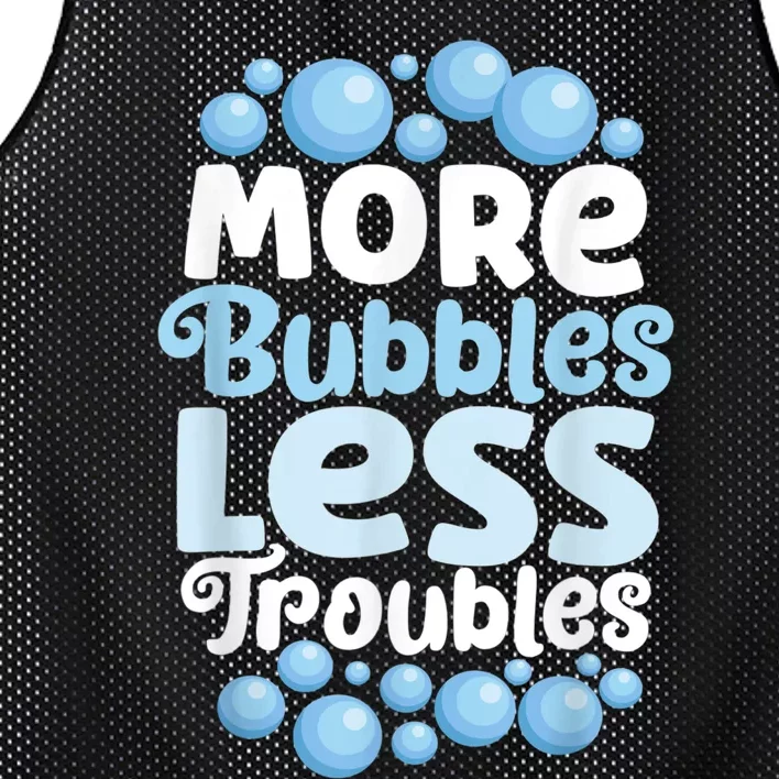 More Bubbles Less Troubles Homemade Soap Soapmaking Mesh Reversible Basketball Jersey Tank