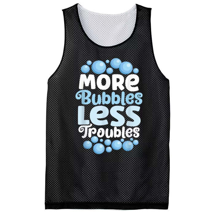 More Bubbles Less Troubles Homemade Soap Soapmaking Mesh Reversible Basketball Jersey Tank