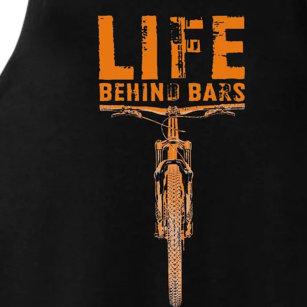 Mountain Bike Life Behind Bars Funny Biking Ladies Tri-Blend Wicking Tank