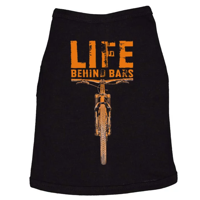 Mountain Bike Life Behind Bars Funny Biking Doggie Tank