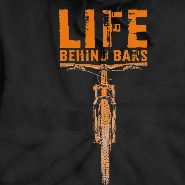 Mountain Bike Life Behind Bars Funny Biking Tie Dye Hoodie