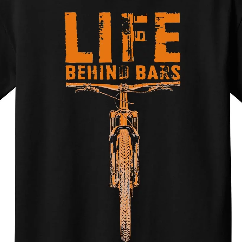 Mountain Bike Life Behind Bars Funny Biking Kids T-Shirt