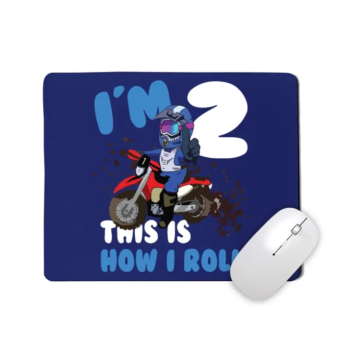 Motocross Birthday Little Is Two Years Old Mousepad