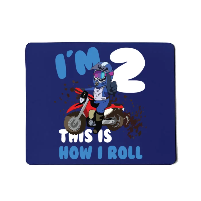 Motocross Birthday Little Is Two Years Old Mousepad