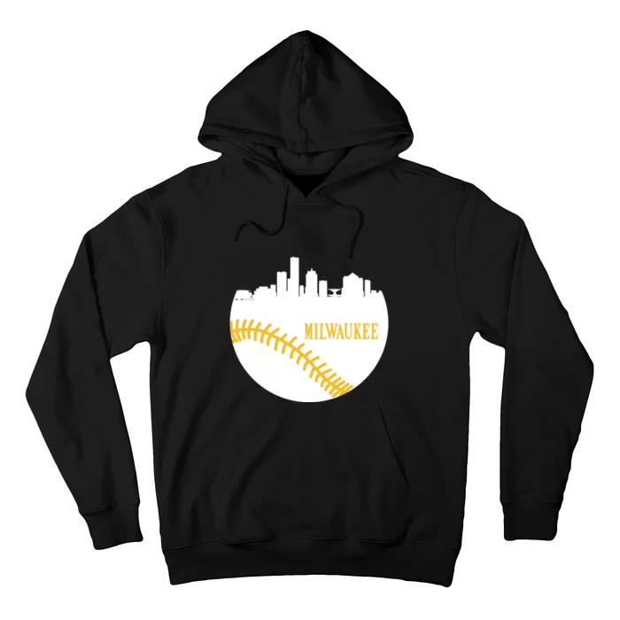 Milwaukee Baseball Lover Baseball Player Retro Sporty Hoodie