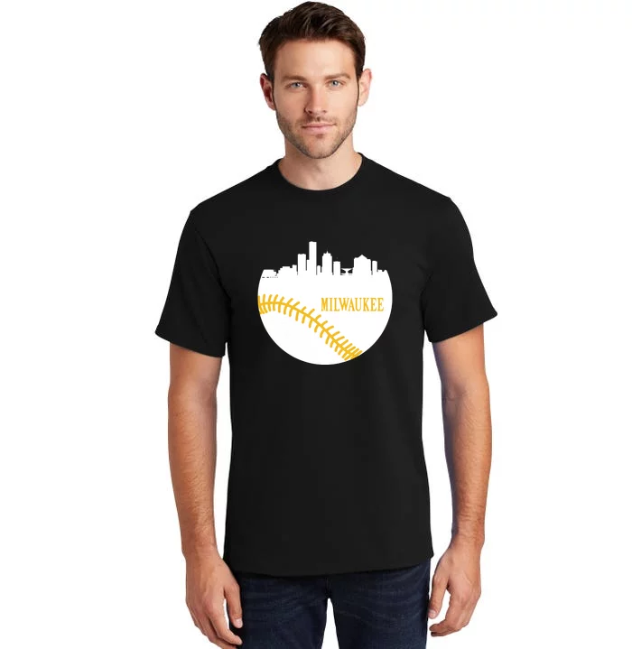 Milwaukee Baseball Lover Baseball Player Retro Sporty Tall T-Shirt