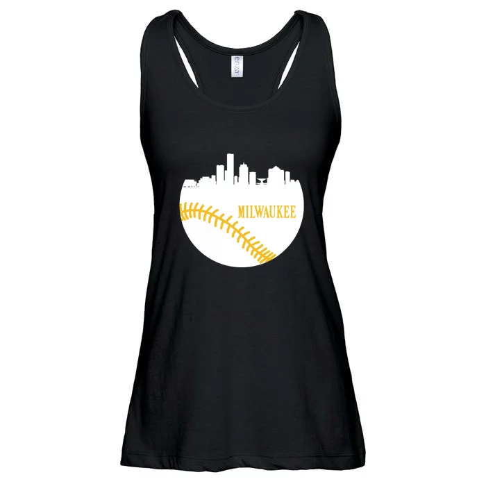 Milwaukee Baseball Lover Baseball Player Retro Sporty Ladies Essential Flowy Tank