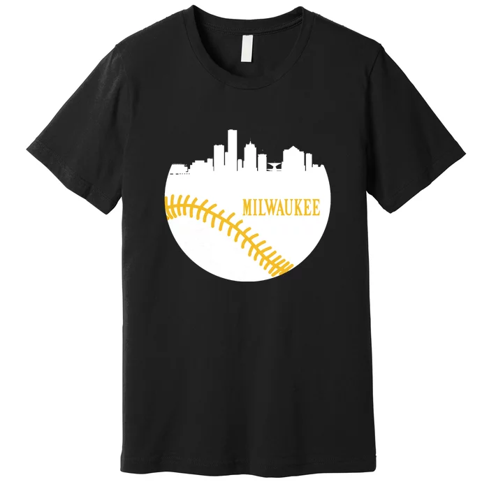 Milwaukee Baseball Lover Baseball Player Retro Sporty Premium T-Shirt